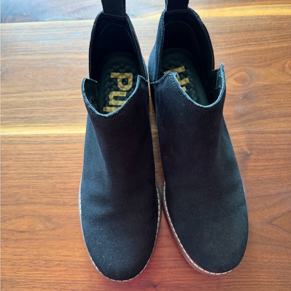 Hush Puppies Mazin Cayto Ankle Booties, Black Suede - Size 9 (Women’s)